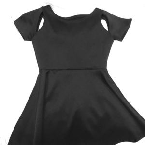 black cut out skater dress, worn once